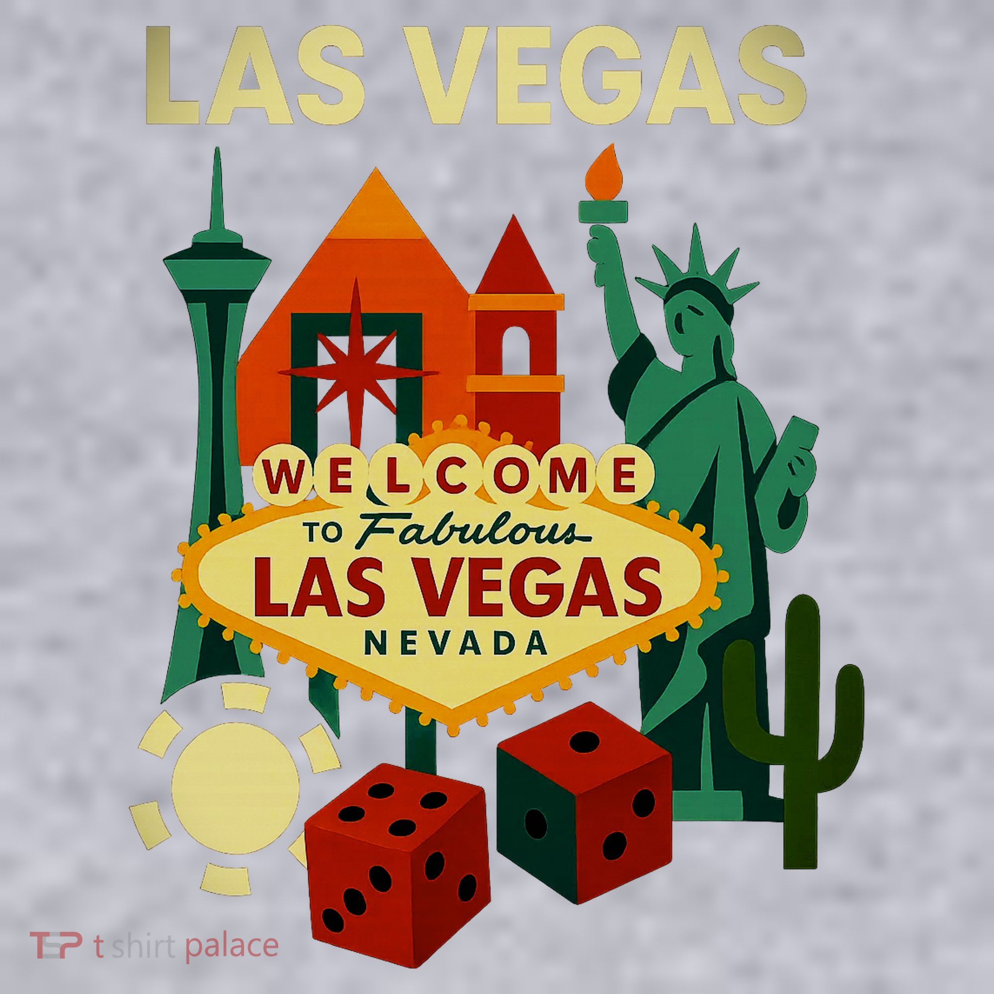 Welcome To Fabulous Las Vegas Collage Women's Racerback Cropped Tank