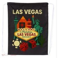 Welcome To Fabulous Las Vegas Collage Drawstring Bag thumb 0