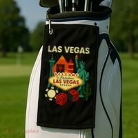 Welcome To Fabulous Las Vegas Collage Golf Towel thumb 2