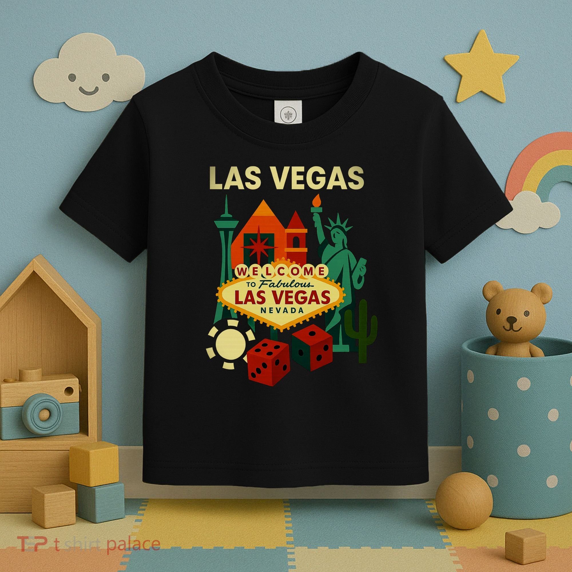 Welcome To Fabulous Las Vegas Collage Toddler T-Shirt