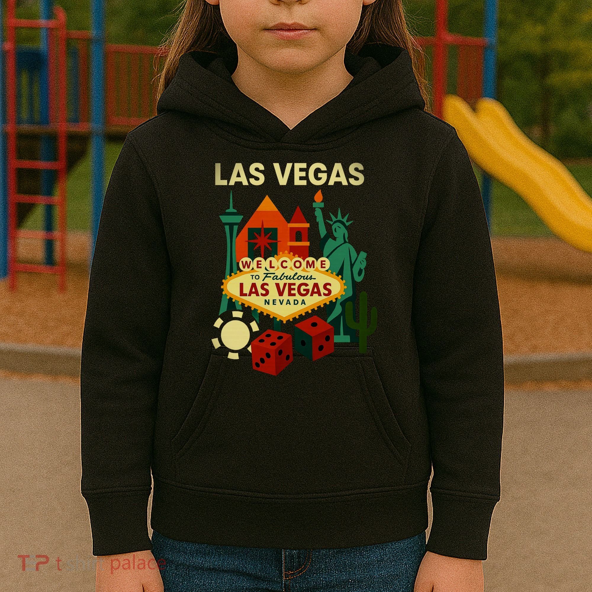 Welcome To Fabulous Las Vegas Collage Kids Hoodie