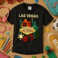 Welcome To Fabulous Las Vegas Collage Kids T-Shirt thumb 3