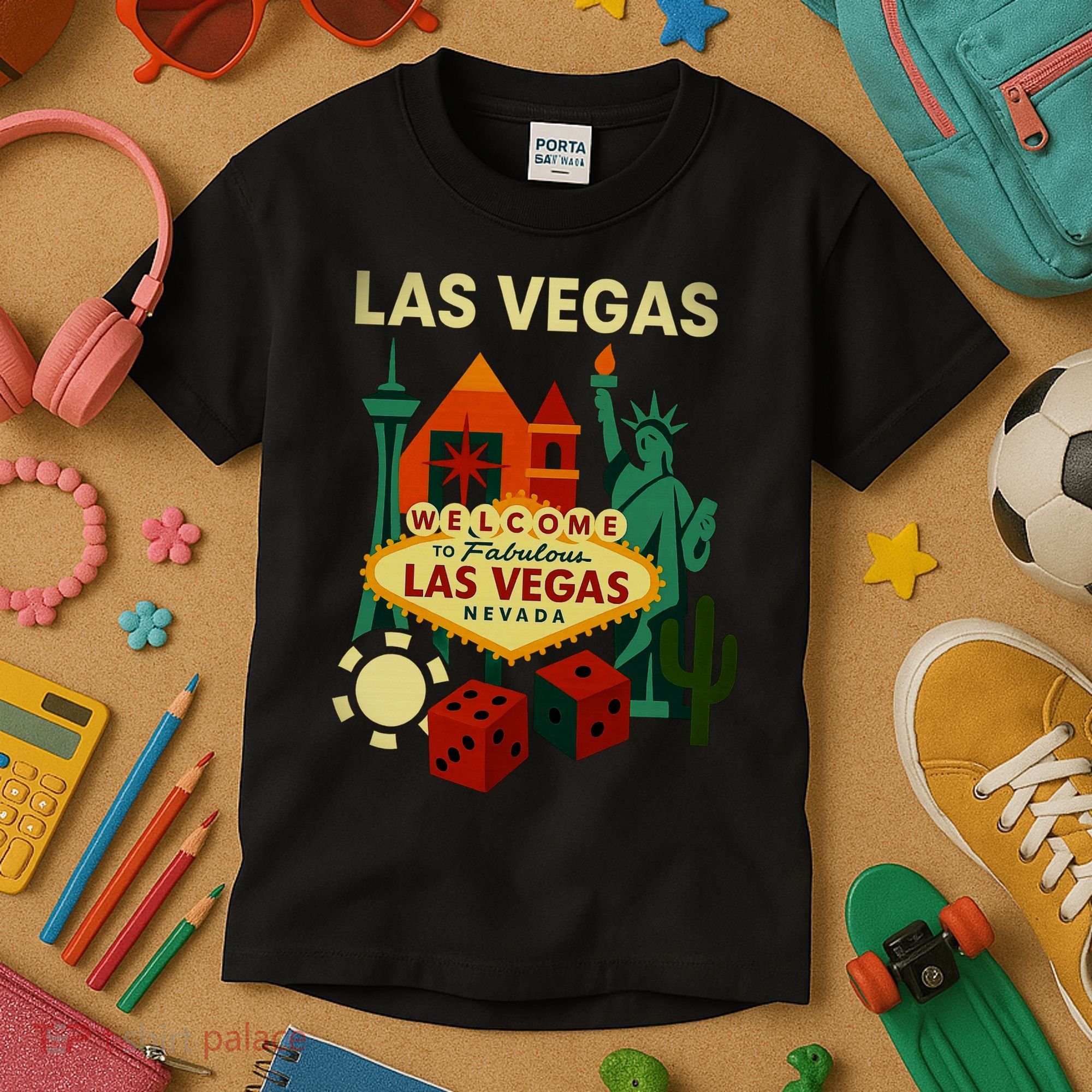 Welcome To Fabulous Las Vegas Collage Kids T-Shirt