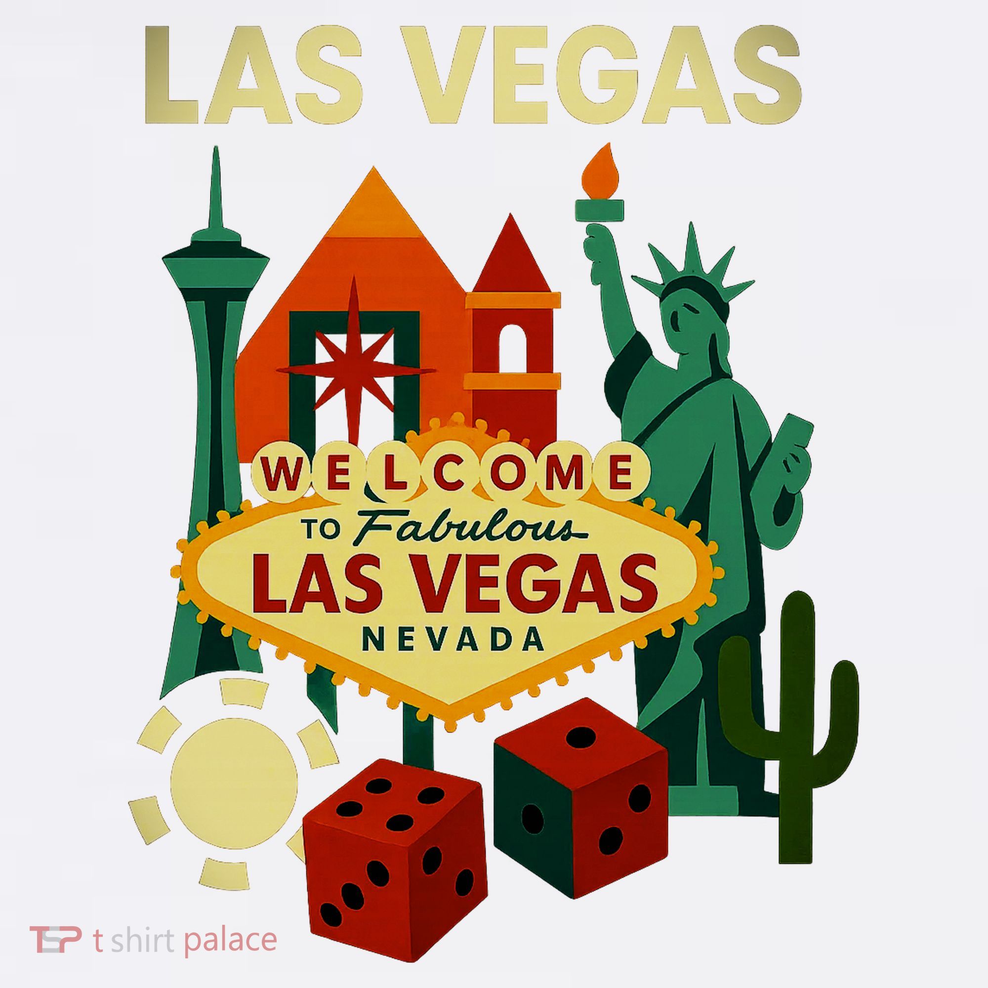 Welcome To Fabulous Las Vegas Collage Garment-Dyed Sweatshirt
