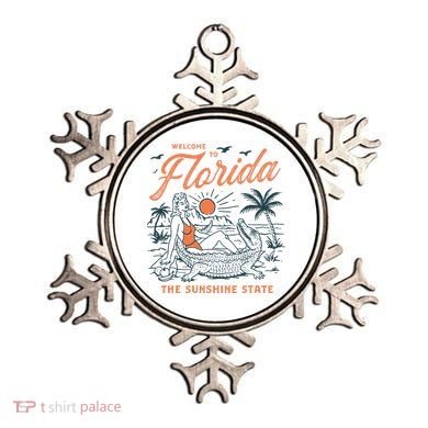 Welcome To Florida Funny Vintage Gator Beach Sunshine State Ornament