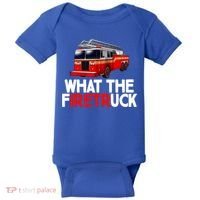 What The Firetruck Fire Rescuer Firefighter Funny Gift Baby Bodysuit thumb 0