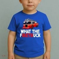 What The Firetruck Fire Rescuer Firefighter Funny Gift Toddler T-Shirt thumb 2