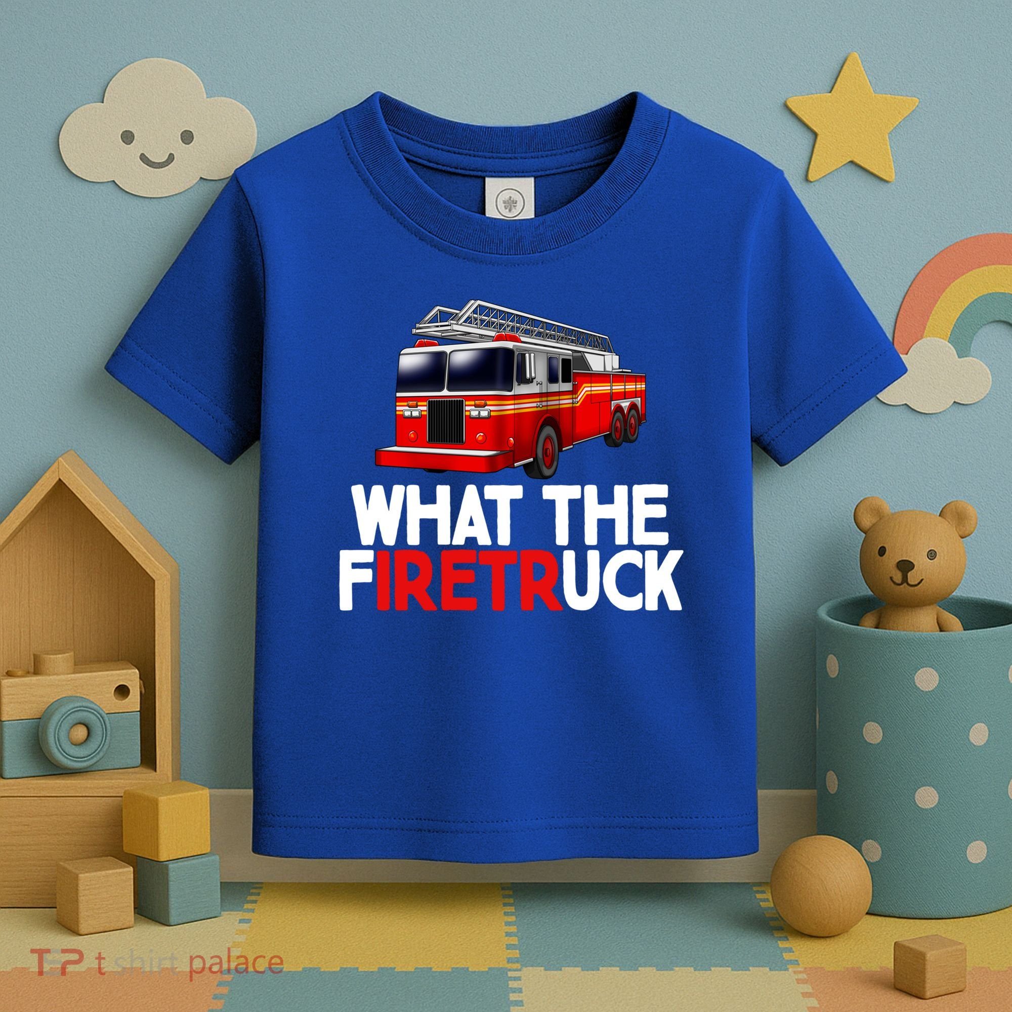 What The Firetruck Fire Rescuer Firefighter Funny Gift Toddler T-Shirt