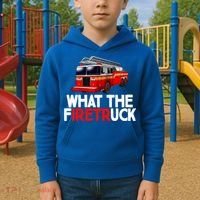 What The Firetruck Fire Rescuer Firefighter Funny Gift Kids Hoodie thumb 2