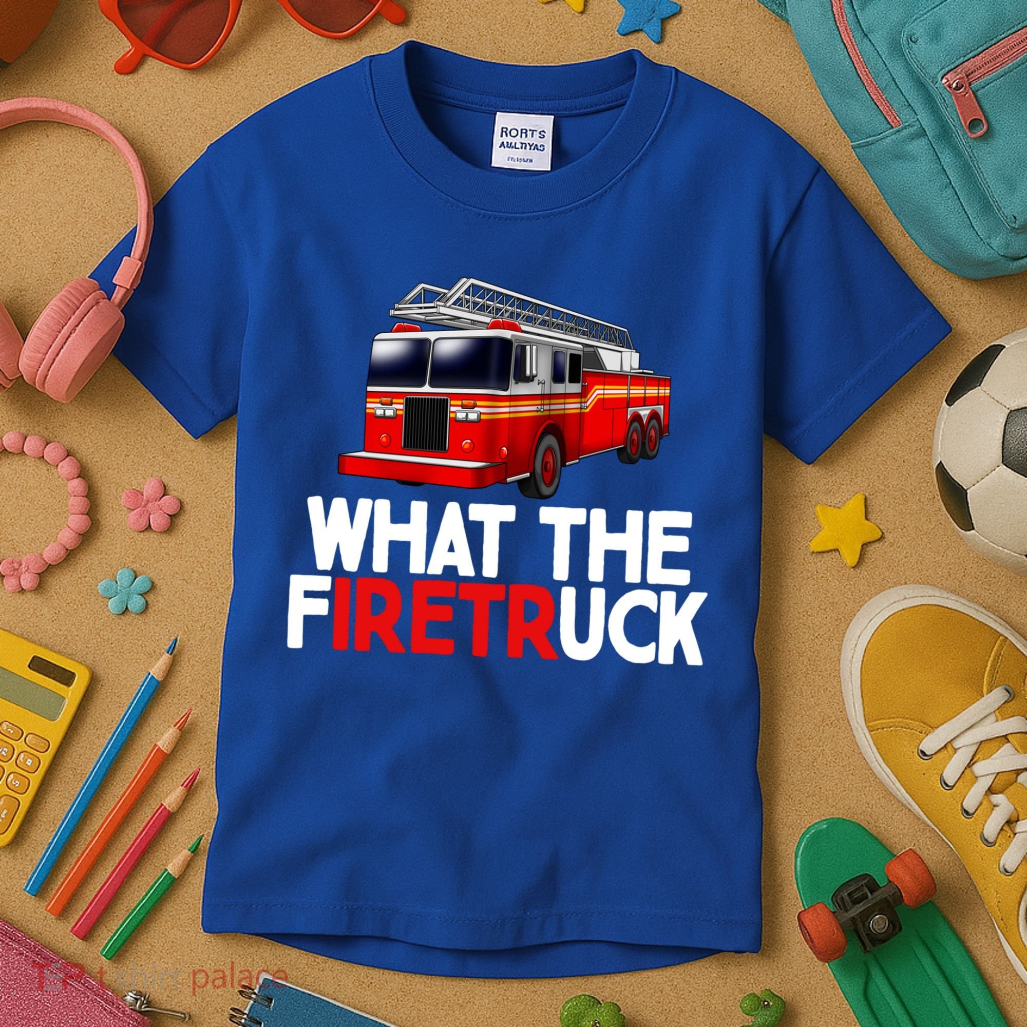 What The Firetruck Fire Rescuer Firefighter Funny Gift Kids T-Shirt