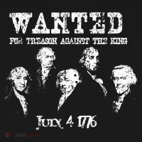 Wanted Treason Founding Fathers 1776 Independence Day Ornament thumb 1