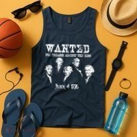 Wanted Treason Founding Fathers 1776 Independence Day Tank Top thumb 4