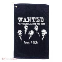 Wanted Treason Founding Fathers 1776 Independence Day Golf Towel thumb 0
