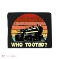 Who Tooted Funny Train Lovers & Railroad Retro Sunset Mousepad thumb 0