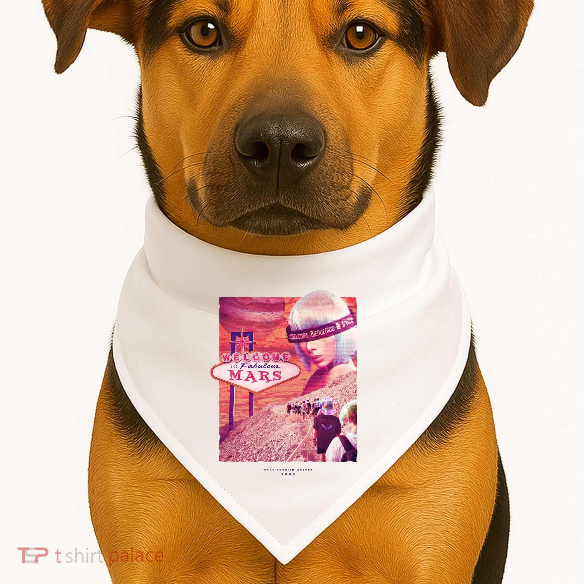 Welcome To Fabulous Mars USA-Made Doggie Bandana