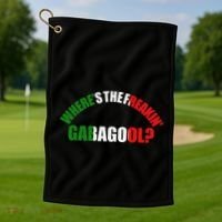 WhereS The Freakin Gabagool Meme Capicola Italian American Golf Towel thumb 1