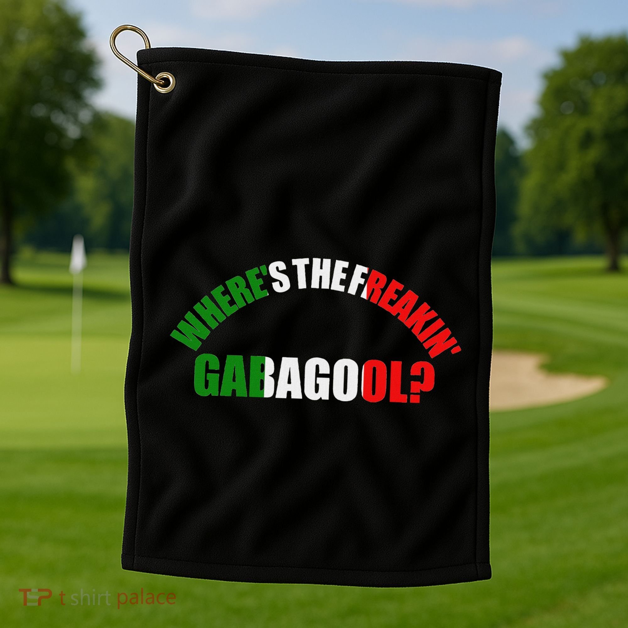 WhereS The Freakin Gabagool Meme Capicola Italian American Golf Towel