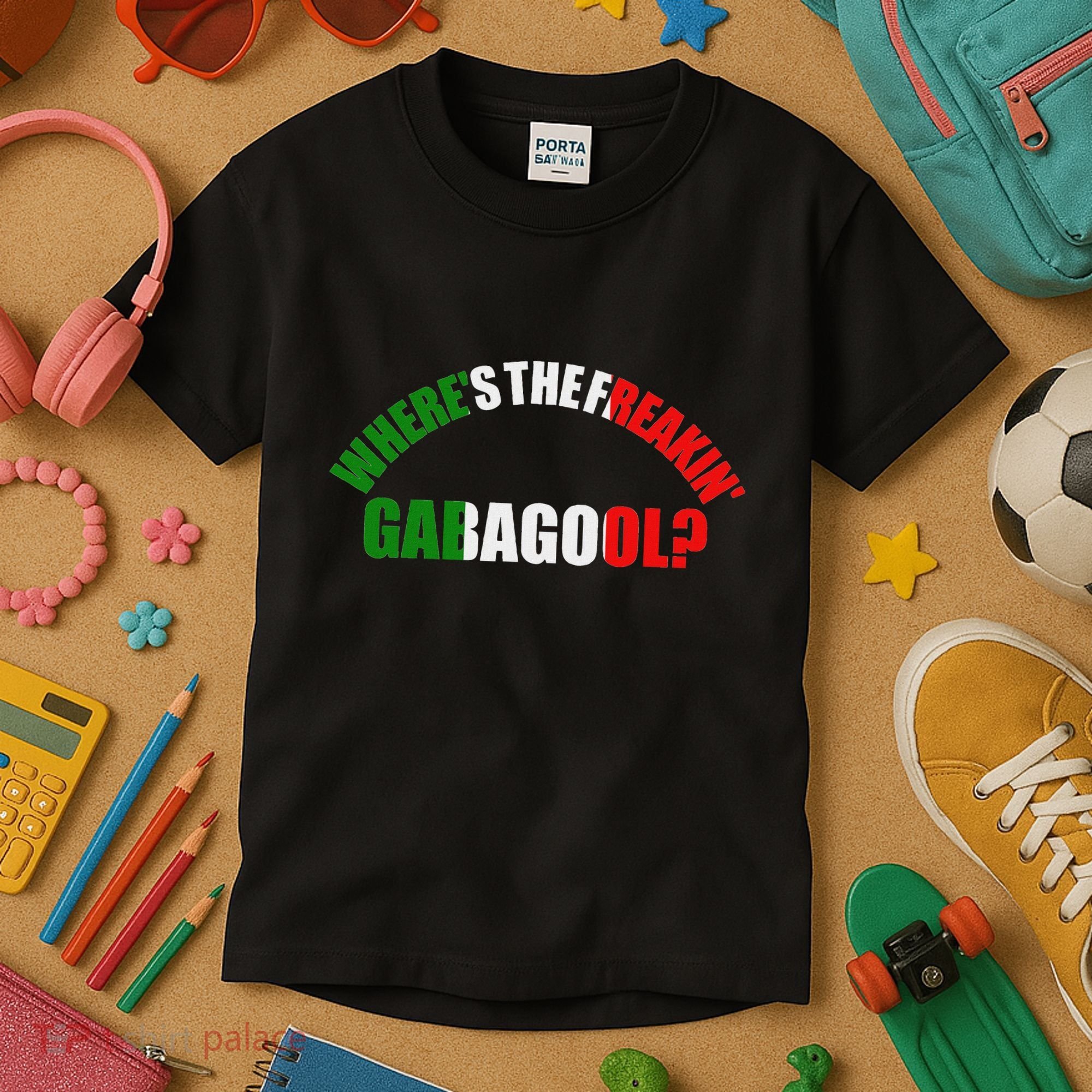 WhereS The Freakin Gabagool Meme Capicola Italian American Kids T-Shirt