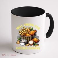 Will Twerk For Chicken Tenders Funny Coffee Mug thumb 1