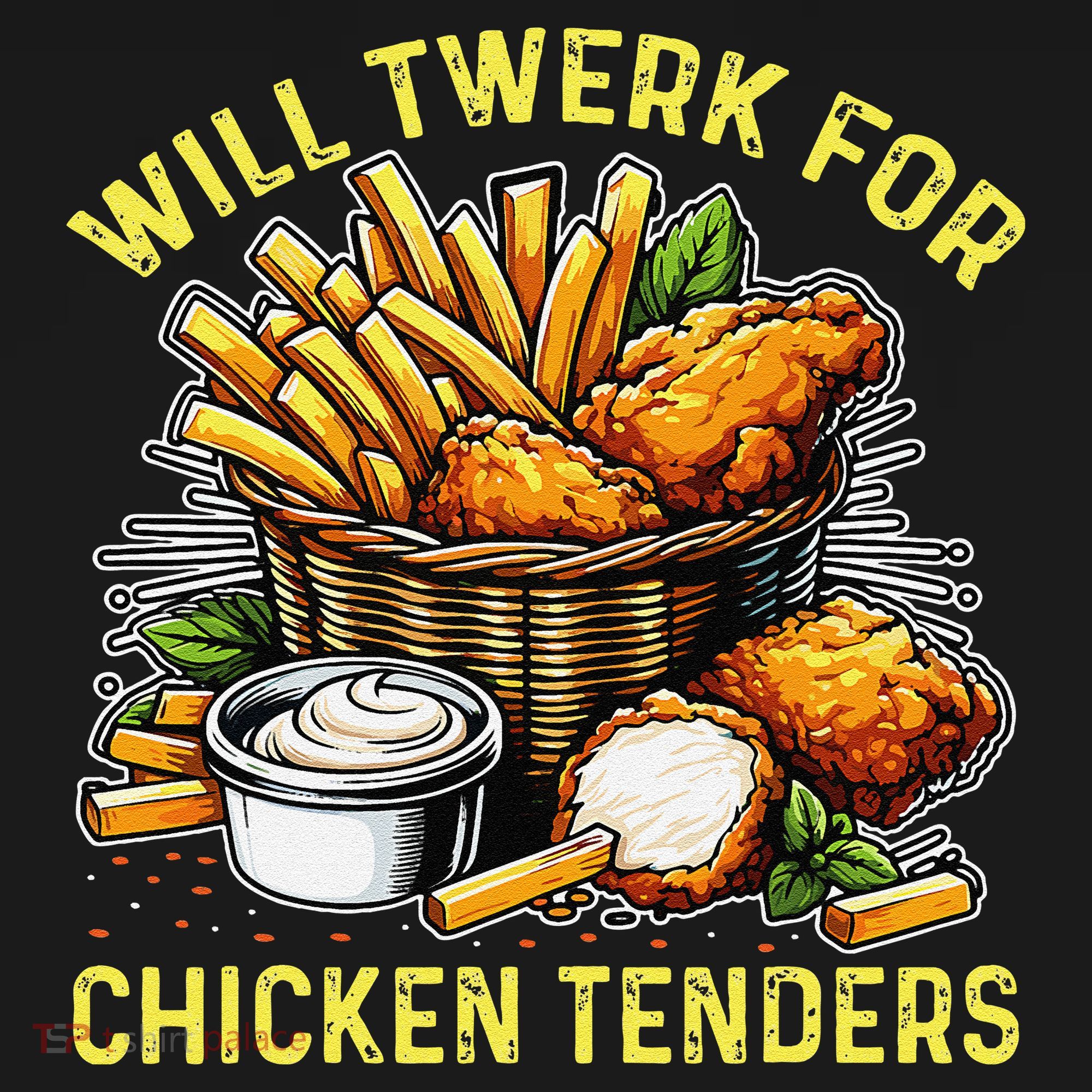 Will Twerk For Chicken Tenders Funny Women's Hoodie