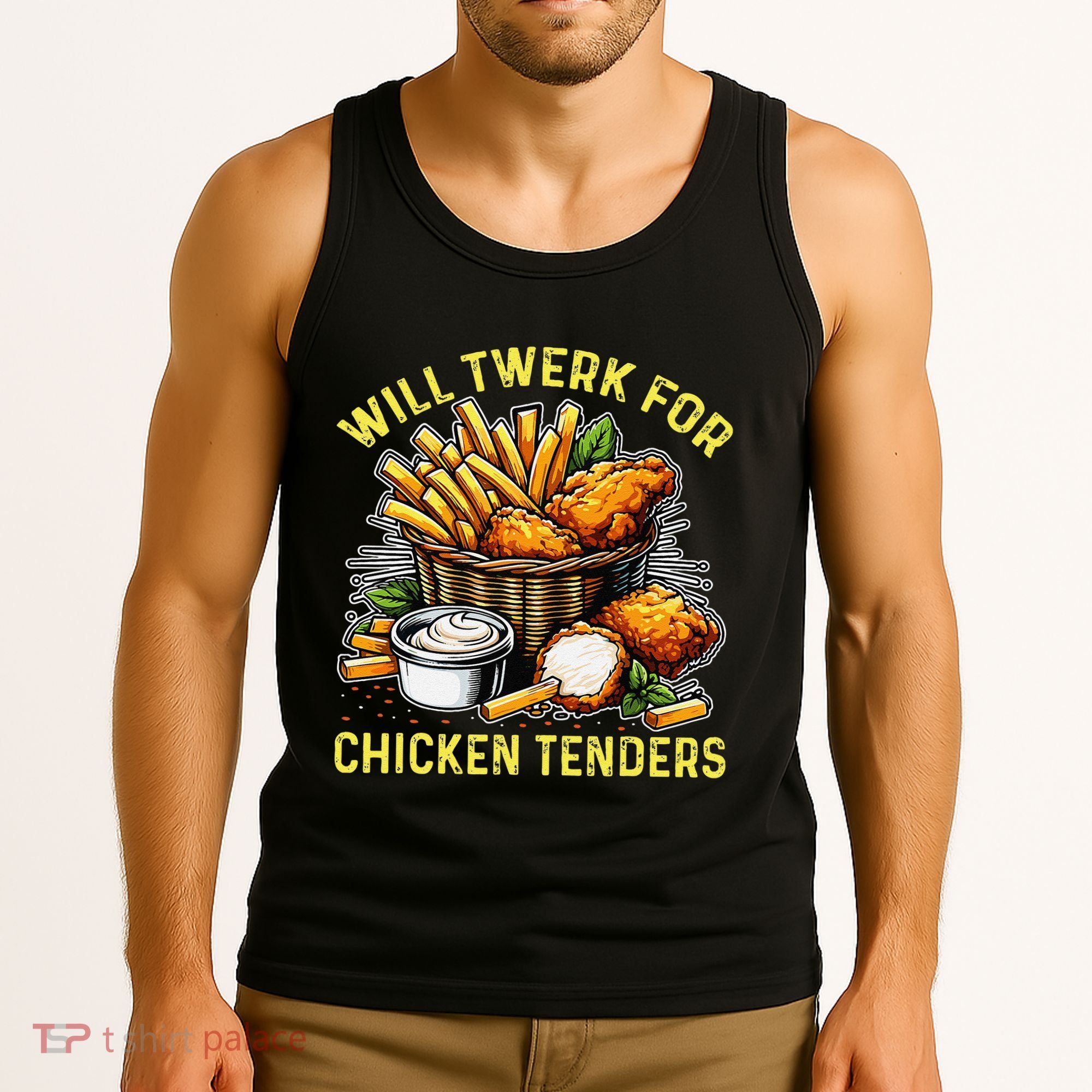 Will Twerk For Chicken Tenders Funny Tank Top