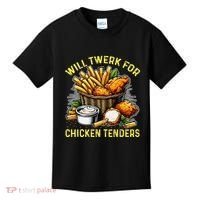 Will Twerk For Chicken Tenders Funny Kids T-Shirt thumb 0