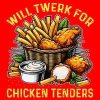 Will Twerk For Chicken Tenders Funny Santa Hat thumb 1