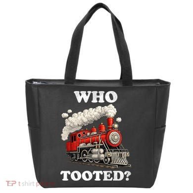 Who Tooted Funny Train Tote Bag