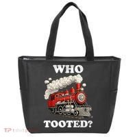 Who Tooted Funny Train Tote Bag thumb 0