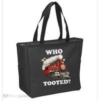 Who Tooted Funny Train Tote Bag thumb 2