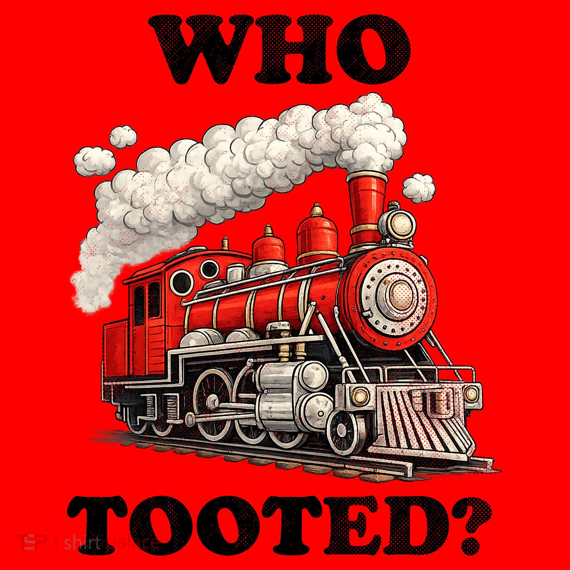 Who Tooted Funny Train Santa Hat