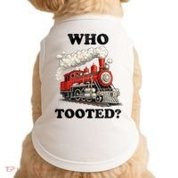 Who Tooted Funny Train Doggie Tank thumb 0