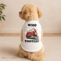 Who Tooted Funny Train Doggie Tank thumb 2