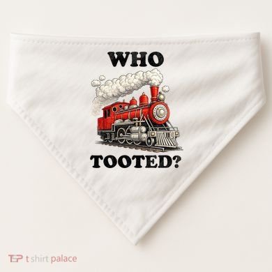 Who Tooted Funny Train USA-Made Doggie Bandana