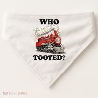 Who Tooted Funny Train USA-Made Doggie Bandana thumb 0