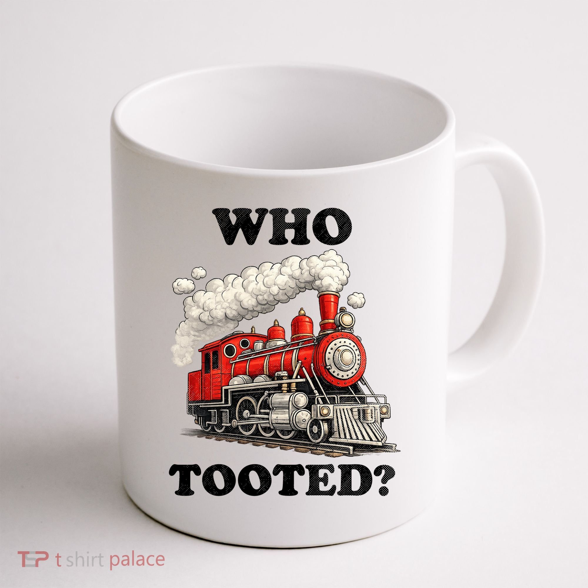 Who Tooted Funny Train Coffee Mug