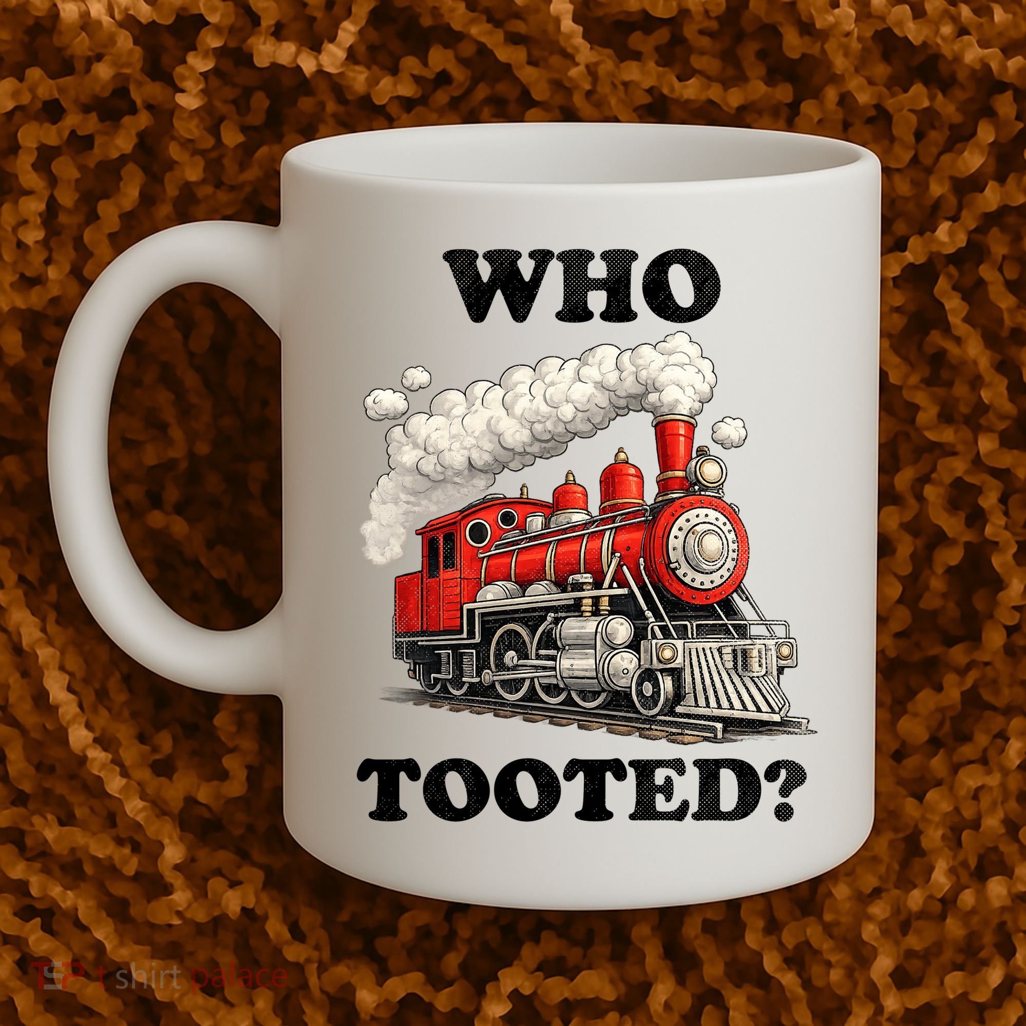 Who Tooted Funny Train Coffee Mug