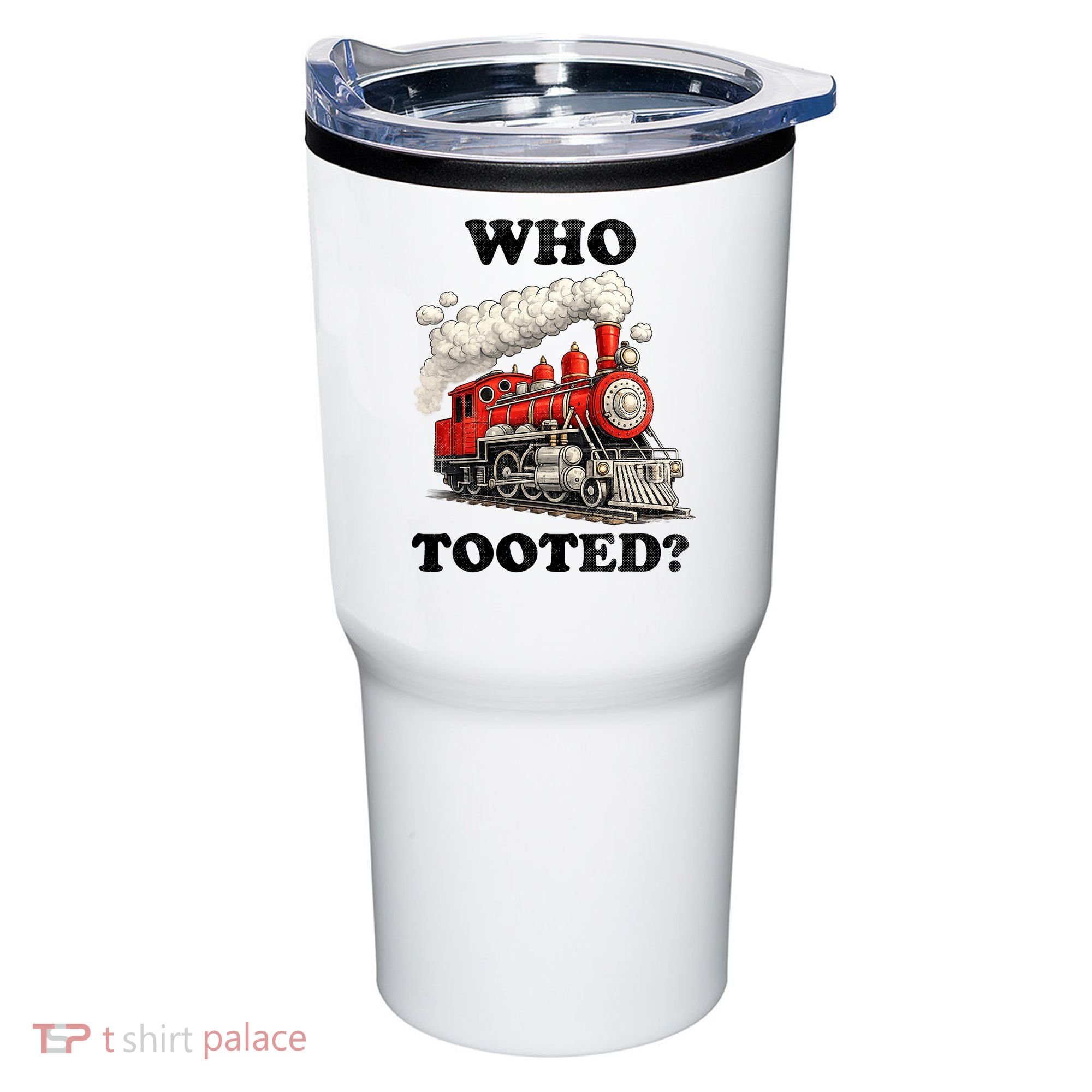Who Tooted Funny Train Tumbler