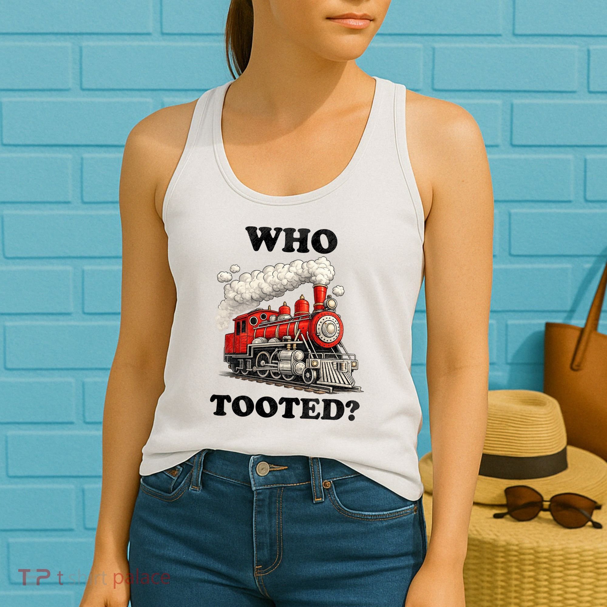 Who Tooted Funny Train Women's Tank Top