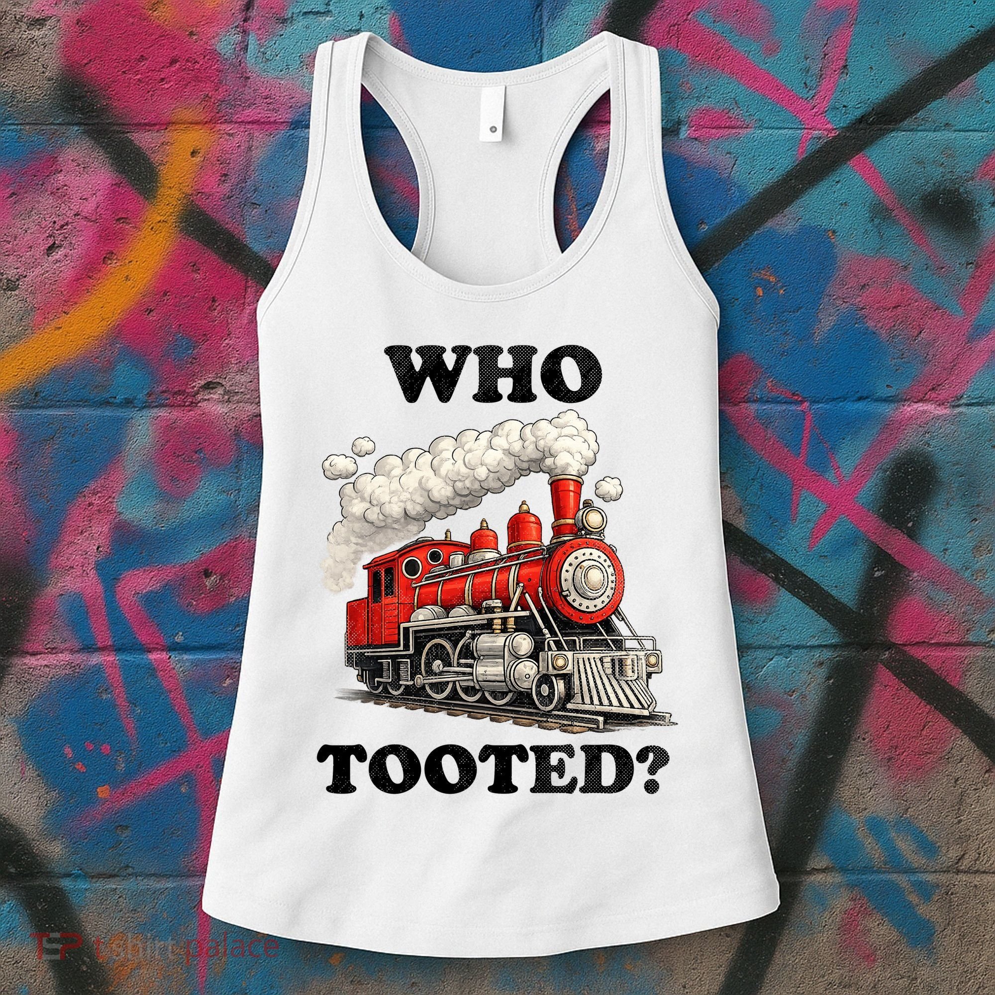 Who Tooted Funny Train Women's Tank Top