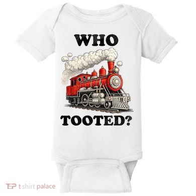 Who Tooted Funny Train Baby Bodysuit