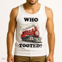 Who Tooted Funny Train Tank Top thumb 3