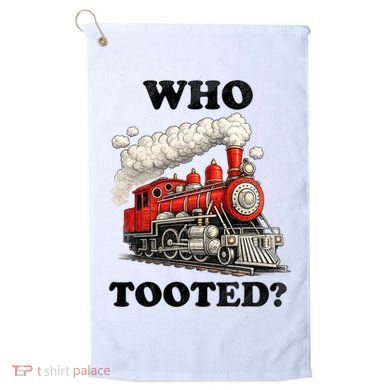 Who Tooted Funny Train Golf Towel