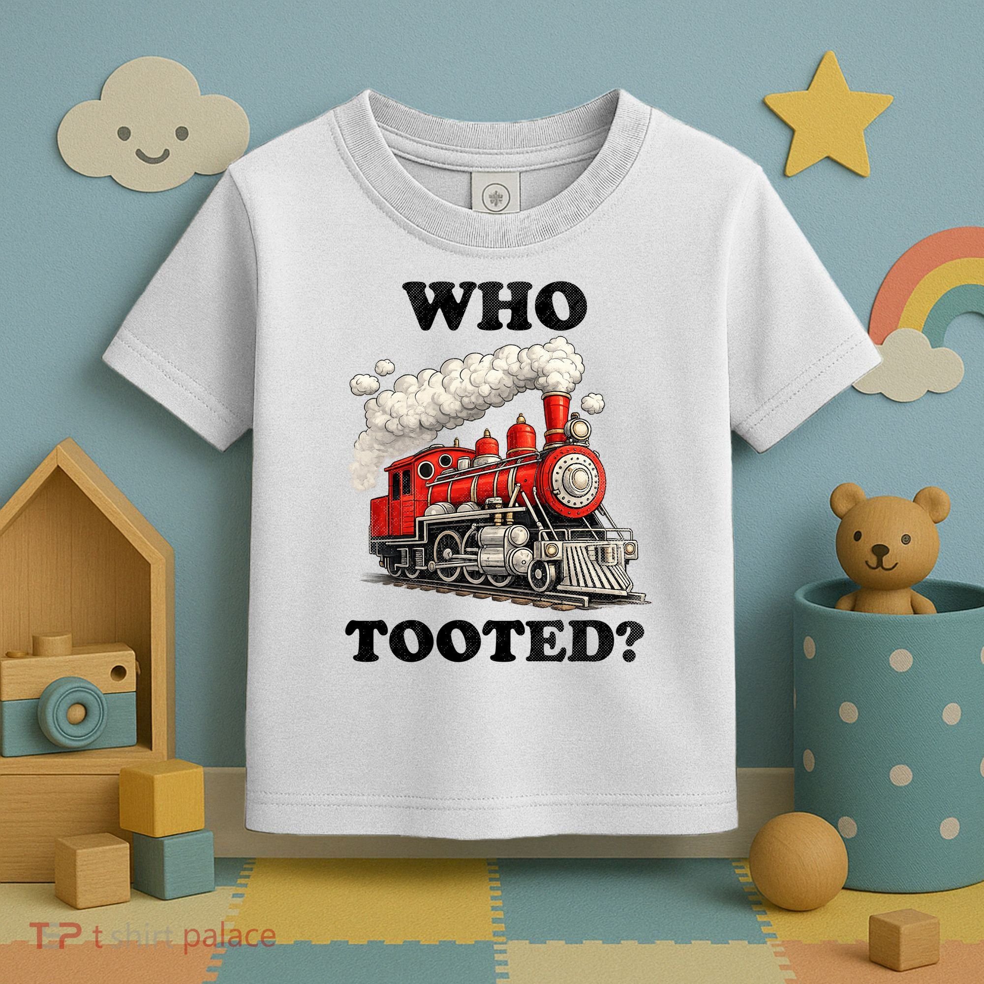 Who Tooted Funny Train Toddler T-Shirt