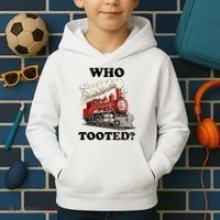 Who Tooted Funny Train Kids Hoodie thumb 2