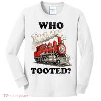 Who Tooted Funny Train Kids Long Sleeve Shirt thumb 0