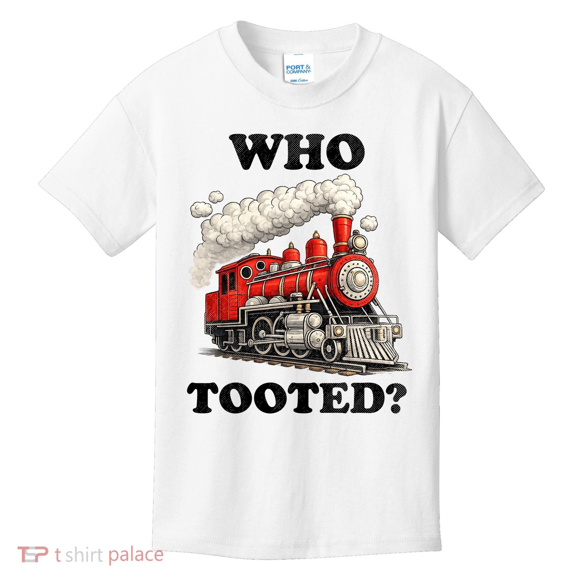 Who Tooted Funny Train Kids T-Shirt