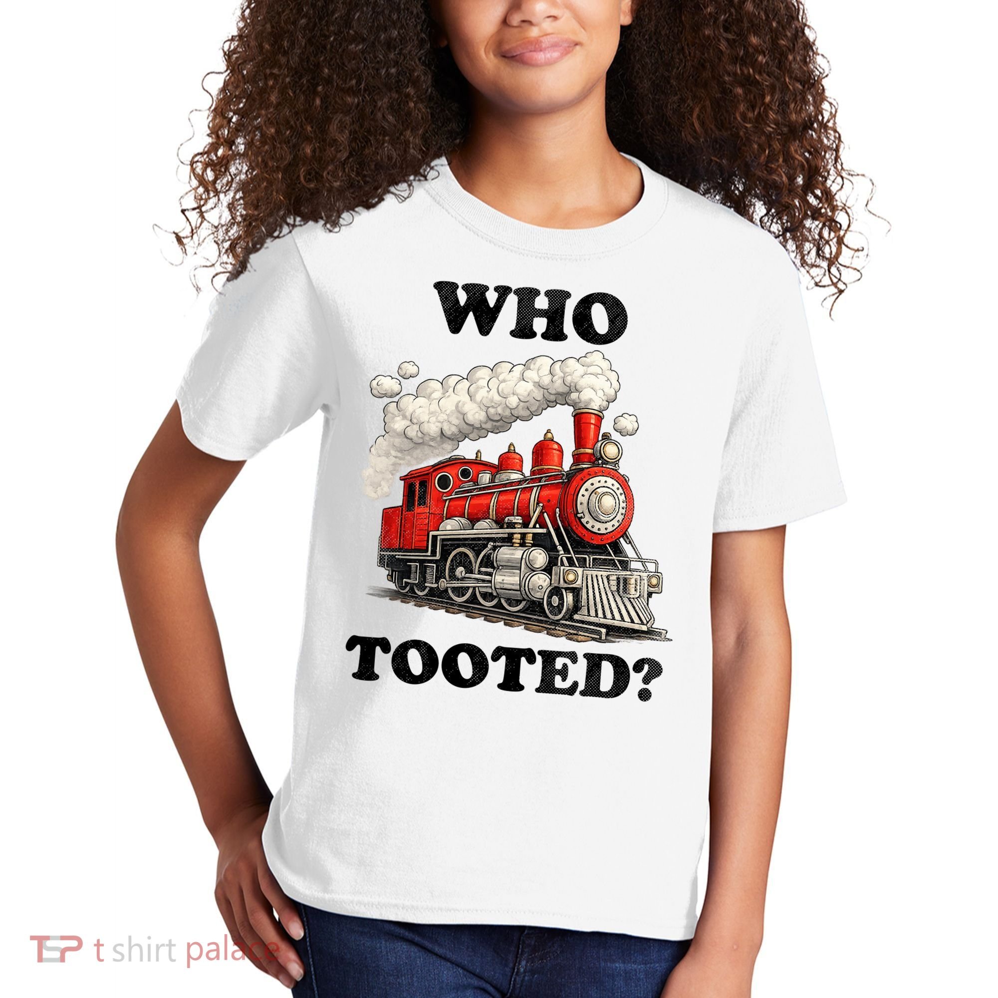 Who Tooted Funny Train Kids T-Shirt