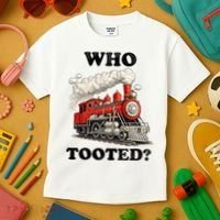 Who Tooted Funny Train Kids T-Shirt thumb 3