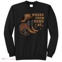 Where Them Fans At Leopard Cowgirl Boots And Hat Western  Sweatshirt thumb 0
